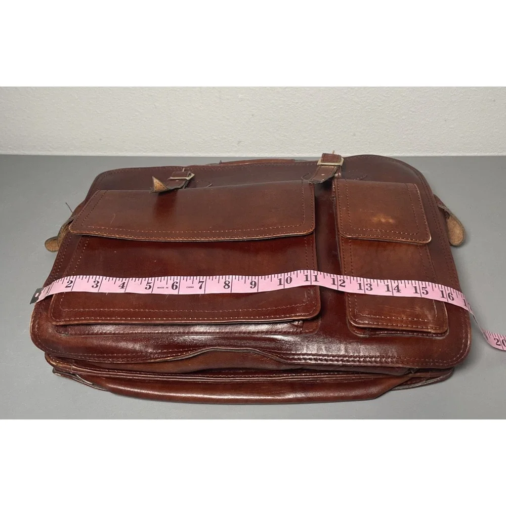 Men's Leather Briefcase Messenger Satchel Bag‎